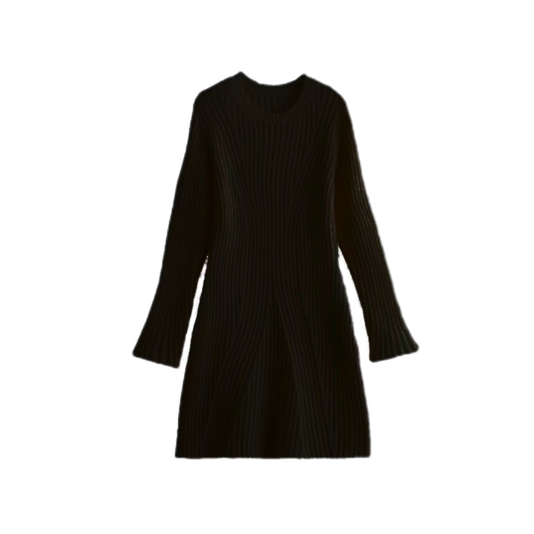 Kemetta™ – Robe Tricotée à Col Montant – Automne & Hiver