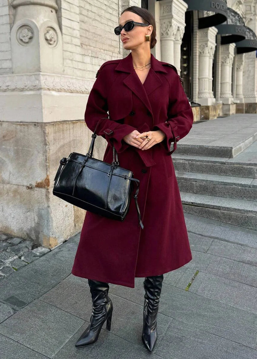 Kemetta™ –  Clara Coat – Rouge Grenat