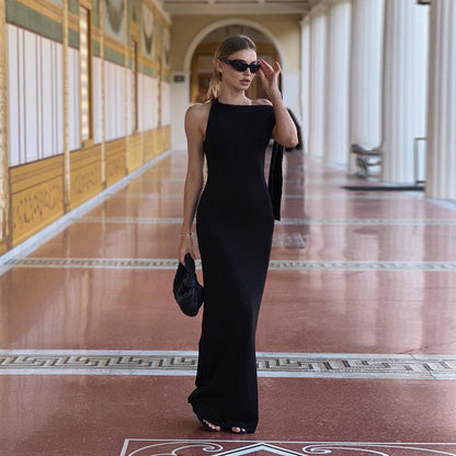 Kemetta™ –  Robe Longue Asymétrique Sans Manches