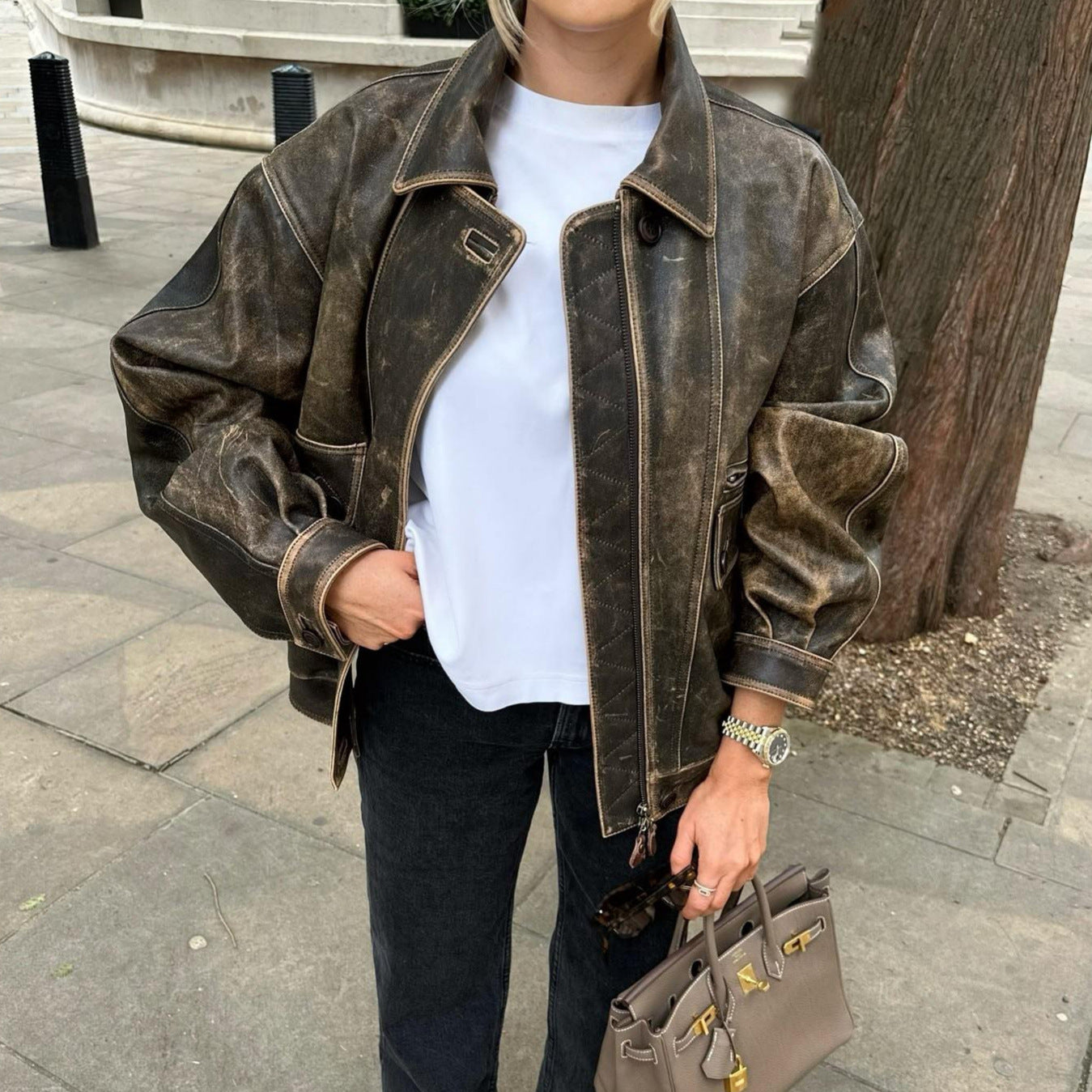 Kemetta™ –  Veste Marron Vintage