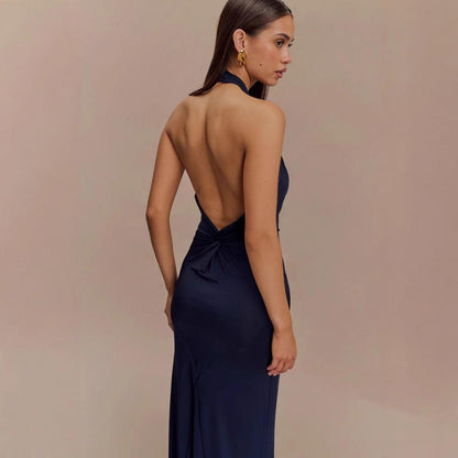 Kemetta™ –  Robe Longue Dos Nu à Col Halter