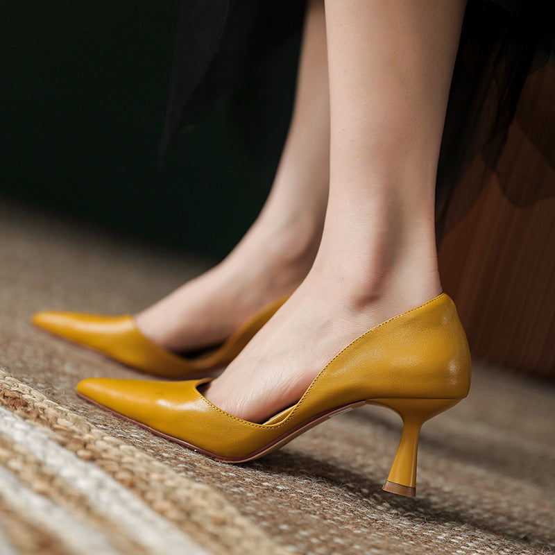 Kemetta™ – Escarpins en Cuir Véritable à Talons Hauts