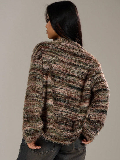 Kemetta™ – Cardigan Tricoté à Rayures