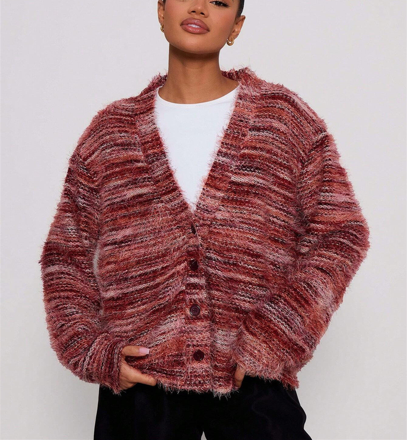 Kemetta™ – Cardigan Tricoté à Rayures