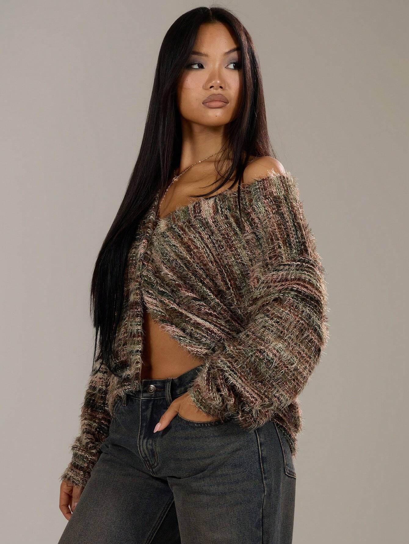 Kemetta™ – Cardigan Tricoté à Rayures