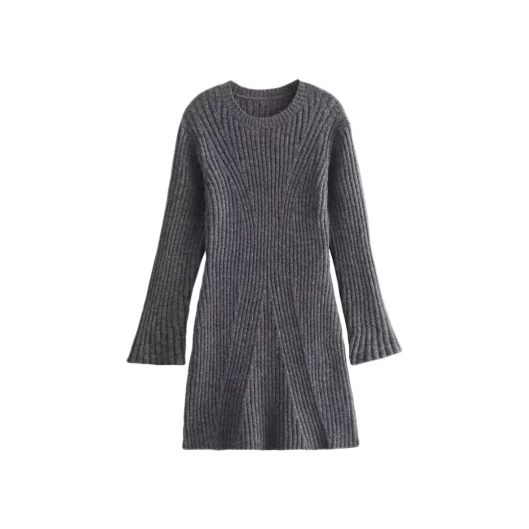 Kemetta™ – Robe Tricotée à Col Montant – Automne & Hiver