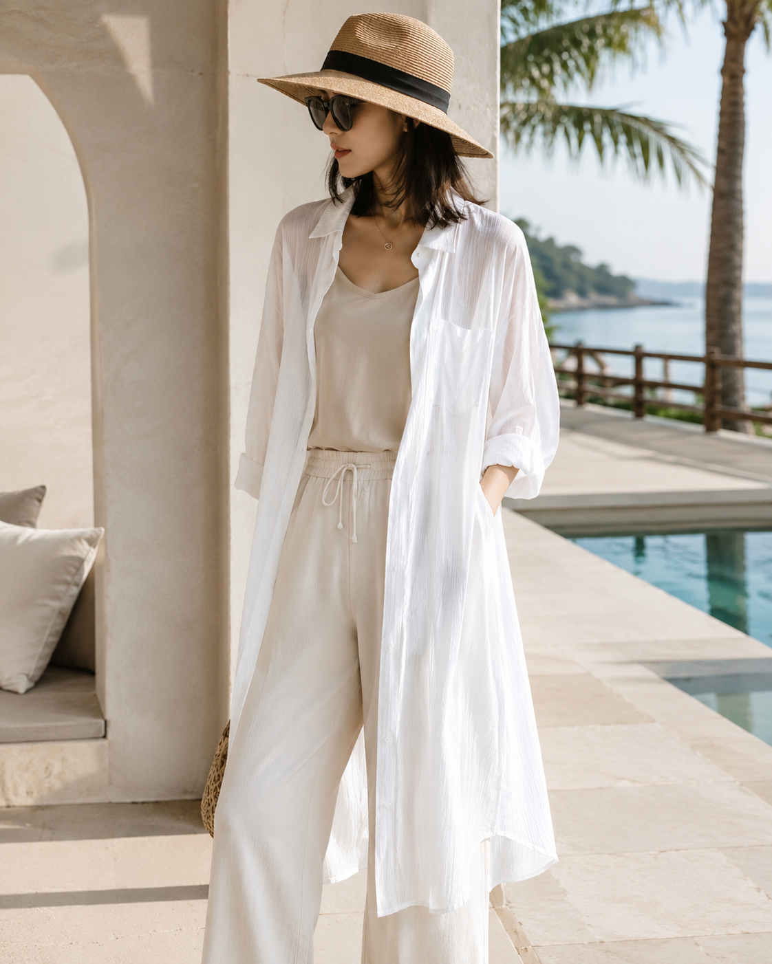 Chemise Longue Aéria – Légère Anti-Soleil