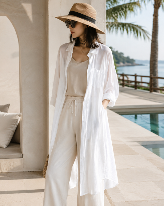 Chemise Longue Aéria – Légère Anti-Soleil