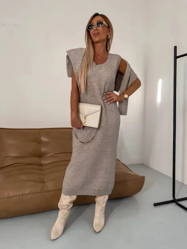 Kemetta™ –  Ensemble  Pull Col Roulé & Robe Longue